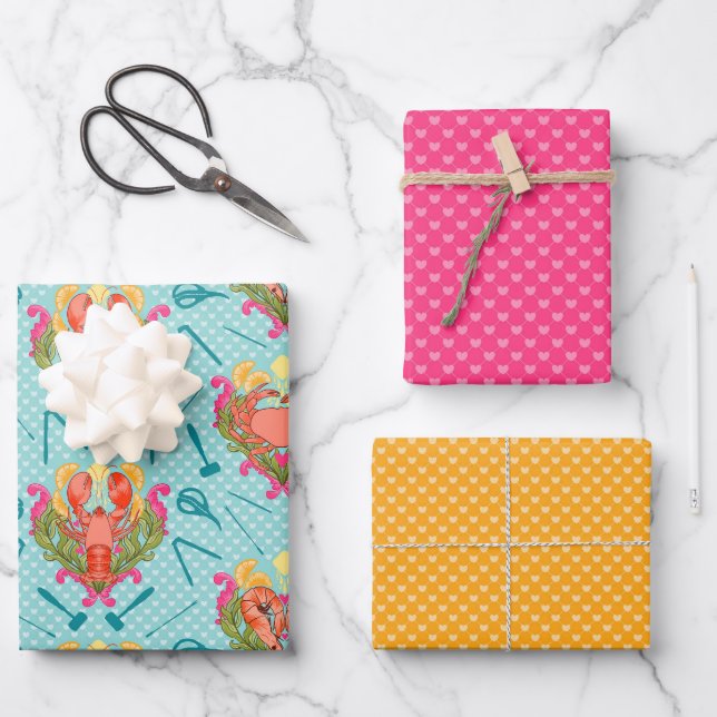 Crustacean Core Wrapping Paper Sheet (Front)