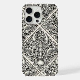 Crustacean in black and natural white iPhone 15 pro max case