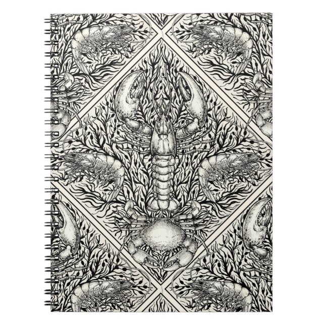 Crustacean in black and natural white notebook (Front)