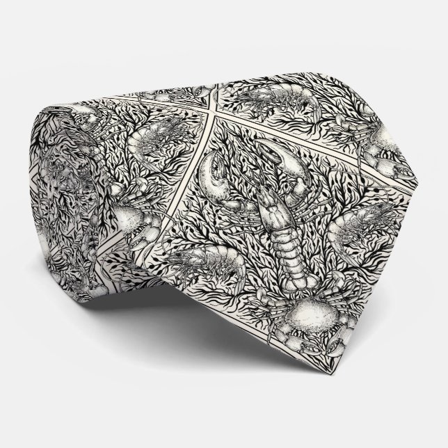 Crustacean in black and natural white tie (Rolled)