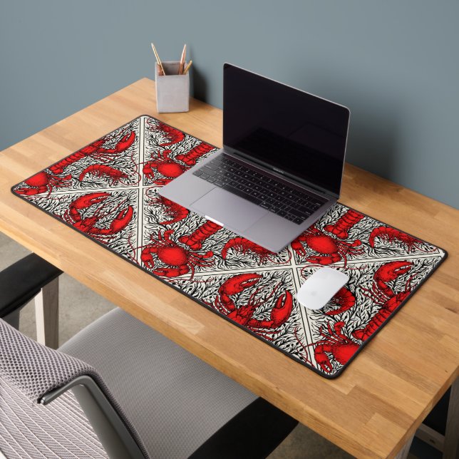Crustacean in red, black and ivory desk mat (Office 2)