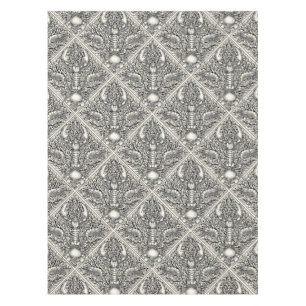 Crustacean in red, black and ivory tablecloth