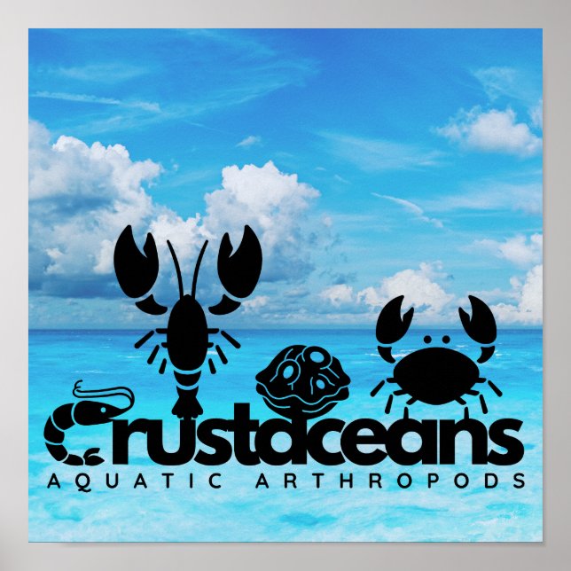 Crustaceans Aquatic Arthropods Poster (Front)