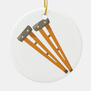 Crutches Ceramic Tree Decoration