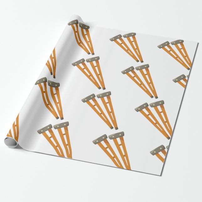 Crutches Wrapping Paper (Unrolled)