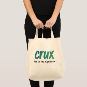 Crux – Minimalist Brush Typography Eco Tote Bag