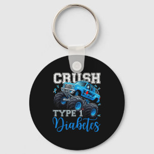 Cruype 1 Diabetes Awareness Warrior Monster Truck Key Ring