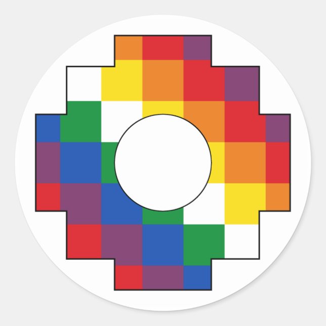 Cruz Andina - Tawa Chakana - Huipala - Qulla Suyu Classic Round Sticker (Front)