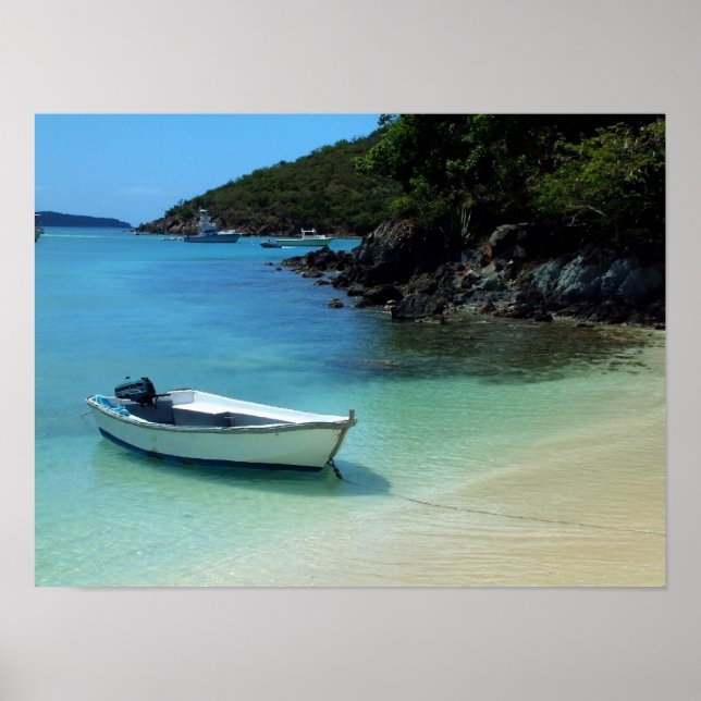 Cruz Bay Boat Poster (Front)