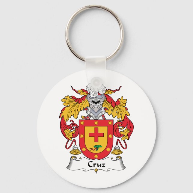 Cruz Family Crest Key Ring (Front)