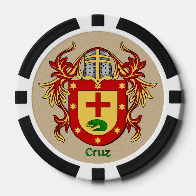 Cruz Heraldic Arms Poker Chips (Front)