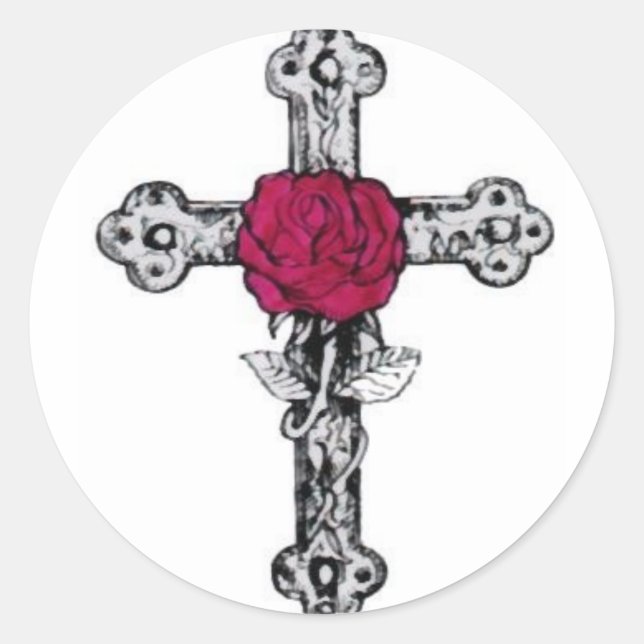 Cruz Rosacruz Classic Round Sticker (Front)