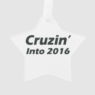 Cruzin' into 2016 - Black and White Ornament
