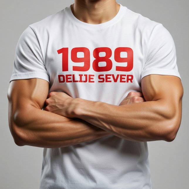 Crveni Tekst Delije Sever 1989 T-Shirt (Creator Uploaded)