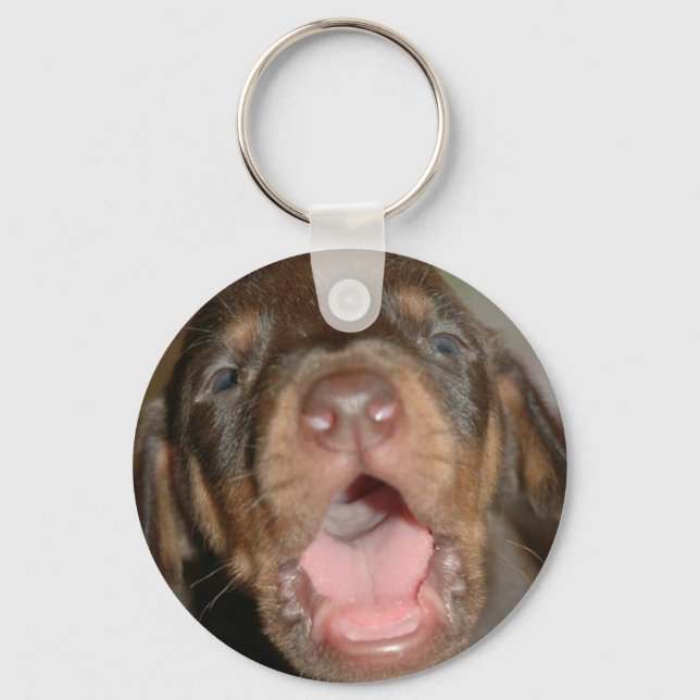 Cry baby Doberman Key Ring (Front)