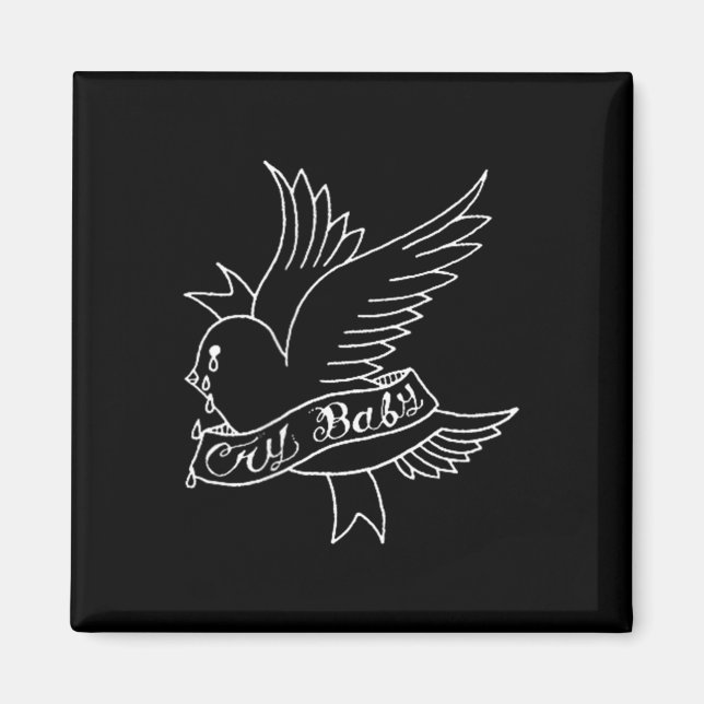 Cry Baby Tattoo Aesthetic Crybaby Bird  Magnet (Front)