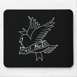 Cry Baby Tattoo Aesthetic Crybaby Bird Mouse Pad