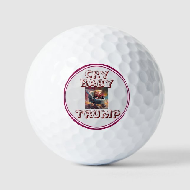 Cry Baby Trump Golf Ball (Front)