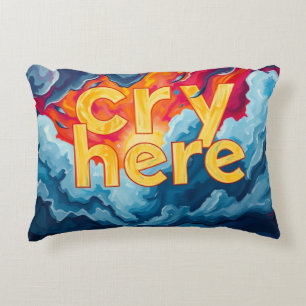 Cry here decorative cushion