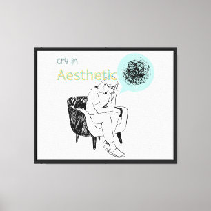 Cry in Aesthetic – Minimal Wall Art for Modern Roo