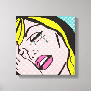 Cry Me a River Pop Art Stretched Canvas Print