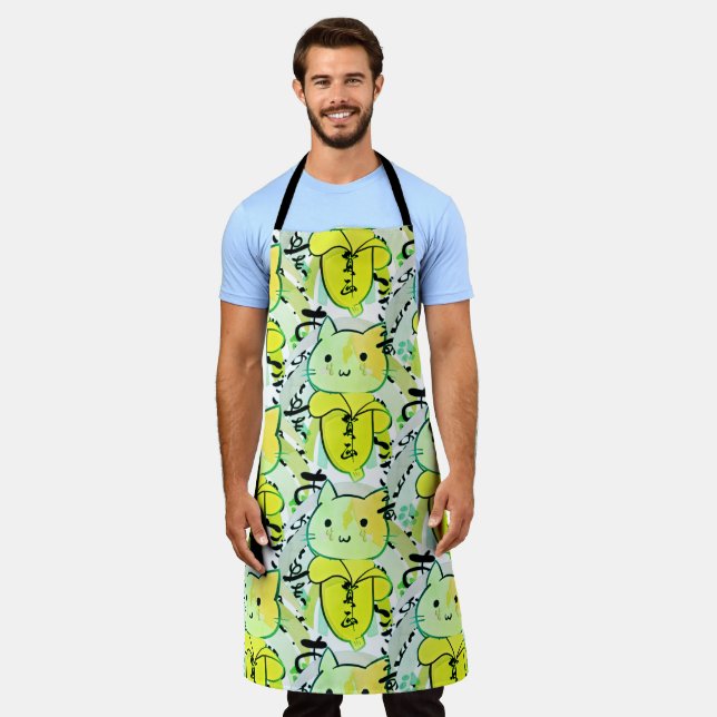 Crying Banana Cat Funny  Apron (Worn)