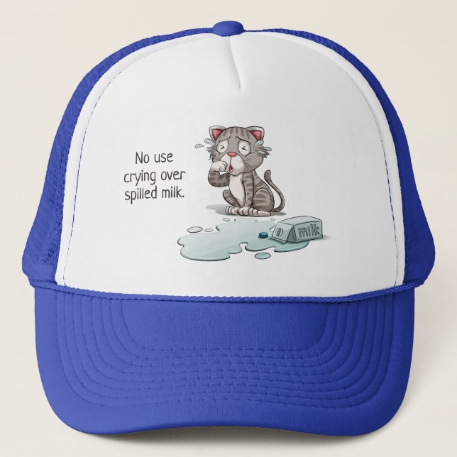 Crying Cat custom text hats (Front)