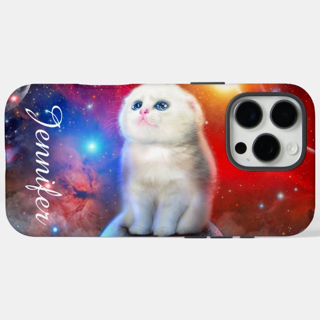 Crying cat in space                                Case-Mate iPhone case (Back (Horizontal))