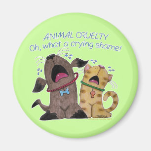 Crying Dog and Cat –What a Crying Shame Magnet