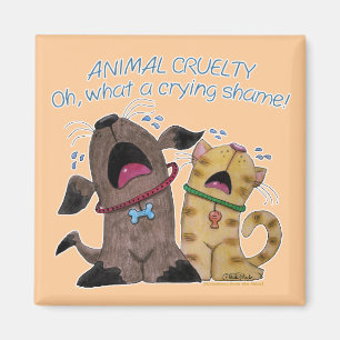 Crying Dog and Cat –What a Crying Shame Magnet