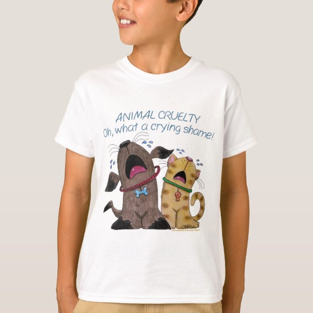 Crying Dog and Cat –What a Crying Shame T-Shirt (Front)
