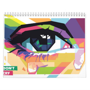 Crying eyes pop art calendar