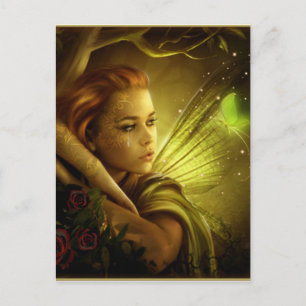 Crying Fantasy Fairy Girl Postcard