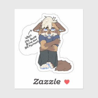 Crying Furry Meme Mormon Missionary Sticker