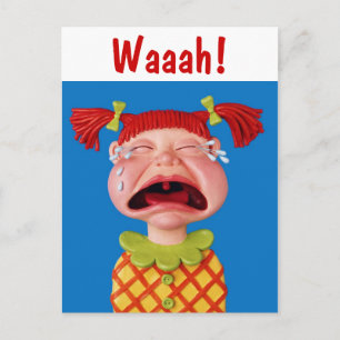 Crying Girl Postcard