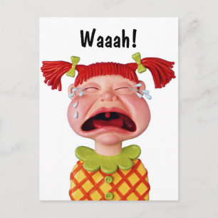 Crying GirlW Postcard