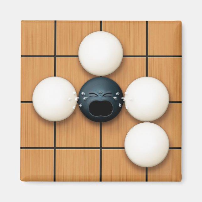 Crying Goishi in Atari Funny Igo Magnet (Front)