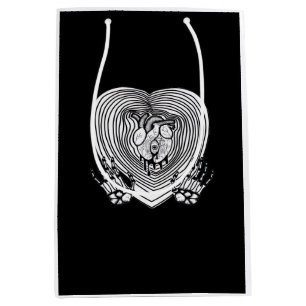 Crying Heart Classic - Skeleton Hands Heart Medium Gift Bag
