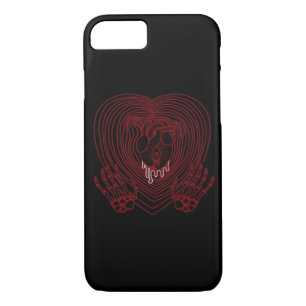 Crying Heart In Red  - Skeleton Hands Hearts iPhone 8/7 Case