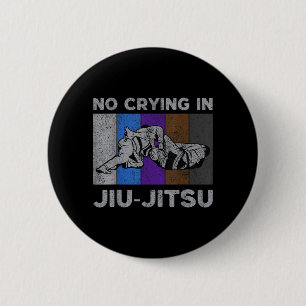 Crying In Jiu-Jitsu Vintage BJJ Brazilian Jiu 6 Cm Round Badge