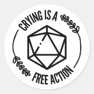 Crying is a Free Action Sticker