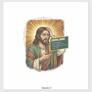 Crying Jesus Syntax Error Coding Programmer Softwa