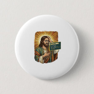 Crying Jesus Syntax Error Coding Programmer Softwa 6 Cm Round Badge