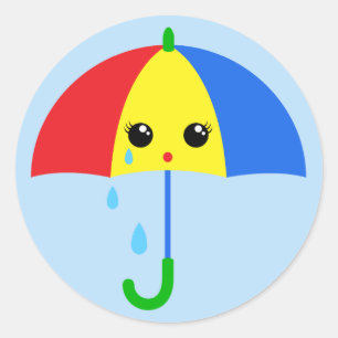 Crying Kasa Classic Round Sticker