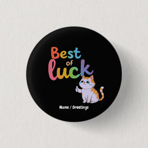 Crying Meme Cat Sarcastic Good Luck Illustration 3 Cm Round Badge