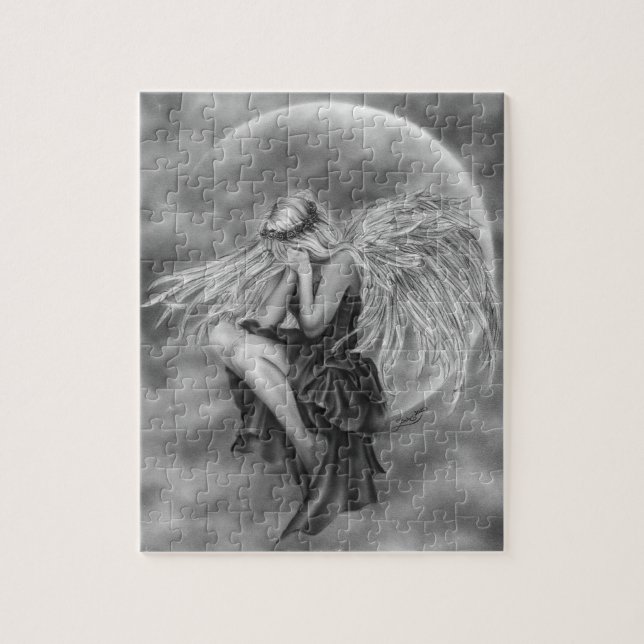 Crying Moon Angel Jigsaw Puzzle (Vertical)