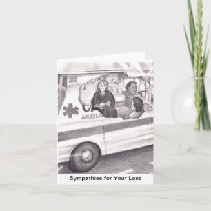 Crying Mother in Ambulance Singing a Lull-a-bye to Card