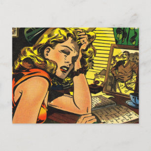 Crying Over My Diary Postcard