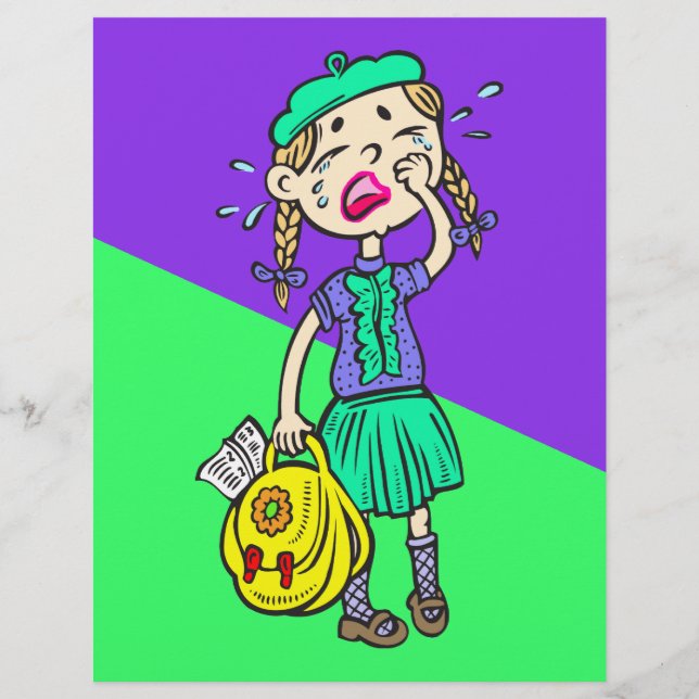 Crying School Girl Flyer (Front)