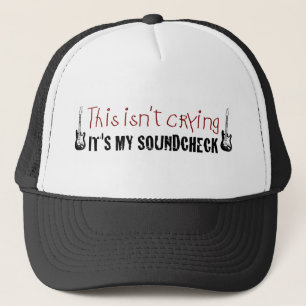 Crying sound check trucker hat